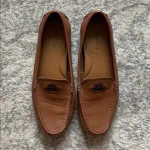 Coach brown leather loafers
